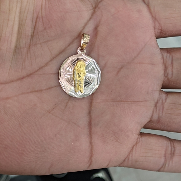 10kt Real Gold Tricolor Saint jude Pendant